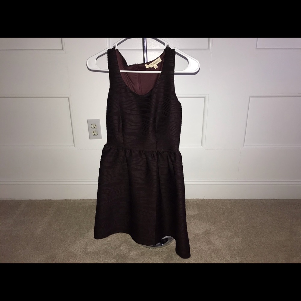 Short dark maroon dress